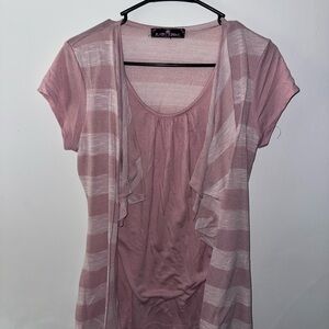 Almost Famous Blush Pink Layered Blouse